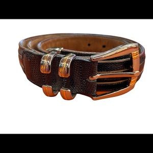 Mezlan Genuine Crocodile And Lizard Belt